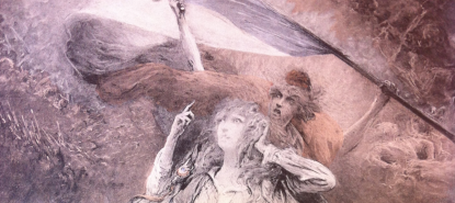 Clairin, Théroigne de Méricourt, dans L’Art du théâtre, février 1903, à l’occasion de la pièce de Paul Hervieu avec Sarah Bernhardt dans le rôle-titre.